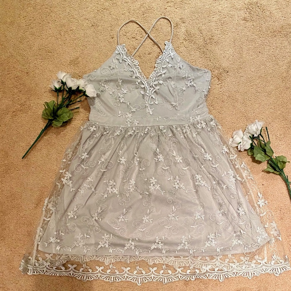 Gorgeous fairycore ethereal Windsor lace dress